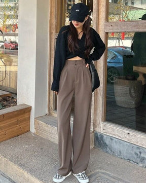 Korean Baggy Pants PANTS Trendz New Coco Brown S 