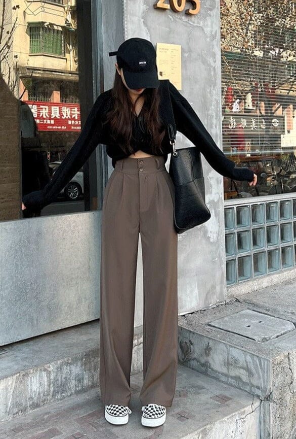 Korean Baggy Pants PANTS Trendz New Coco Brown XL 